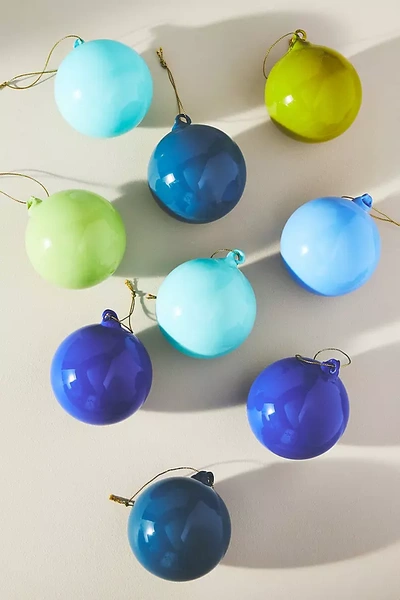 Anthropologie Opaque Ball Ornaments Set