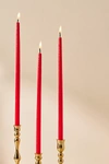 Anthropologie Mini Taper Candles, Set Of 12 In Red