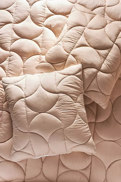 Anthropologie Omari Solid Quilted Puffer Square Pillowcase