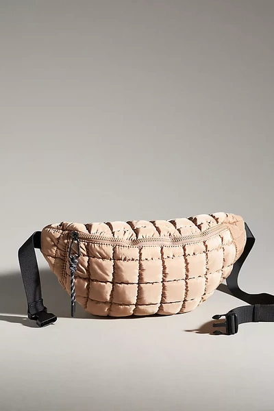 By Anthropologie Quilted Nylon On The Go Crossbody Belt Bag In Multicolor