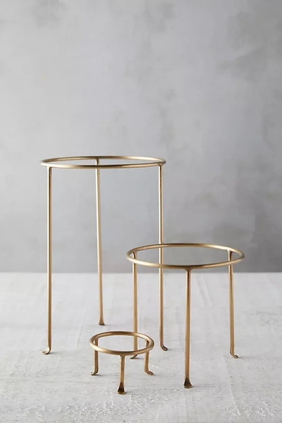 Terrain Solid Brass Plant Stand, Tall