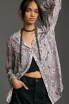 Pilcro And The Letterpress Pilcro The Romy Relaxed Shirt In Grey