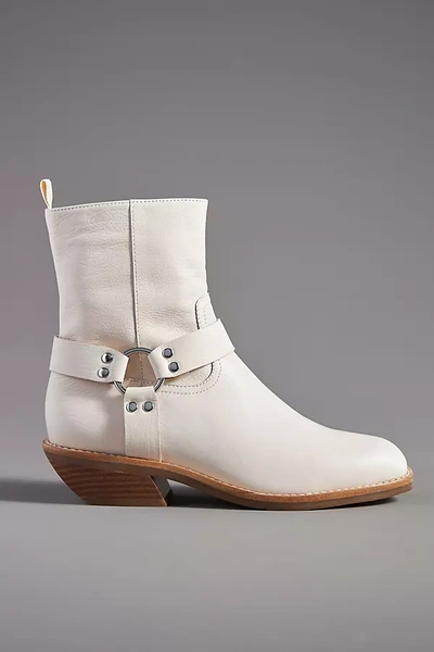 Silent D Claire Moto Boots In White