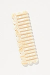 Solar Eclipse Scalloped Acetate Hair Comb In Beige