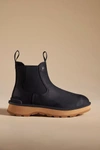 Sorel Black Leather Chelsea Boots In Black
