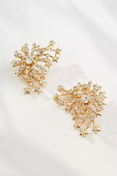 By Anthropologie Spiked Star Post Earrings In Gold
