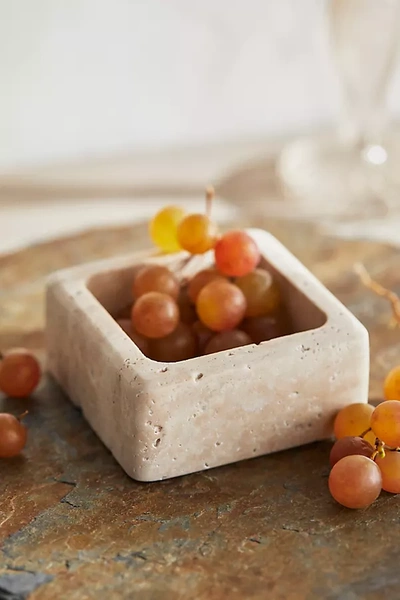 Terrain Square Marble Bowl In Brown