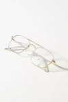BY ANTHROPOLOGIE SQUARE WIRE BLUE LIGHT READERS