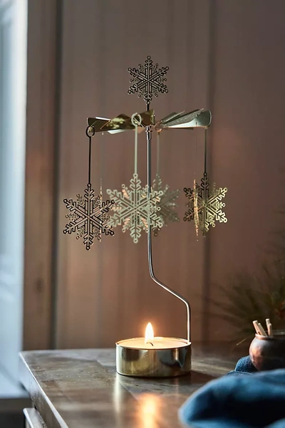 Terrain Starry Rotary Candle In Gold