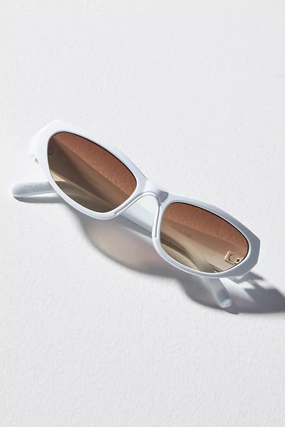 By Anthropologie Sporty Cat-eye Sunglasses In White