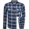 Billionaire Boys Club Long Sleeved Check Shirt Blu In Blue
