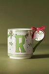 Anthropologie Festive Bistro Tile Monogram Mug
