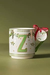 Anthropologie Festive Bistro Tile Monogram Mug