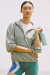 Beyond Yoga In Stride Half-zip Sweatshirt In Grey Sage