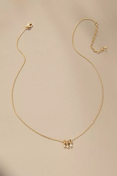 Anthropologie Gold-plated Tiny Charm Pendant Necklace