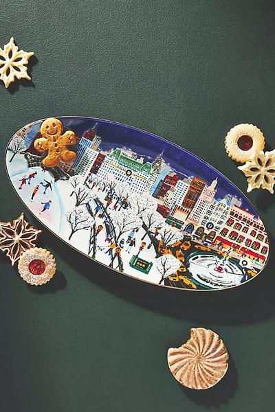 Anthropologie Holiday In The City Serving Platter
