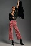 Maeve The Colette Cropped Wide-leg Corduroy Pants By  In Pink