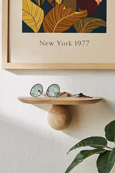 Anthropologie Lumi Natural Mango Wood Shelf In Neutral