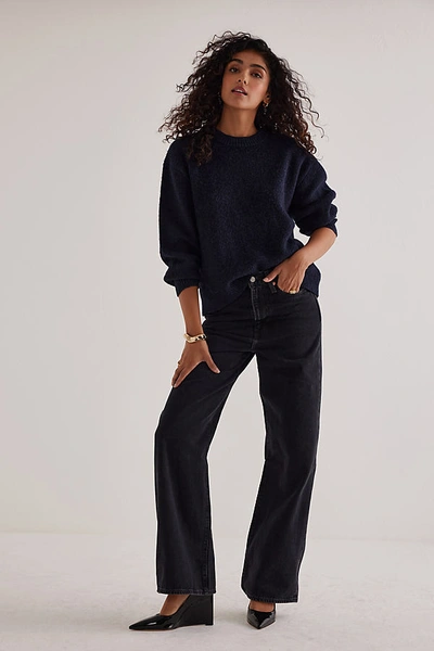 Levi's Ribcage Straight Ankle Jeans In Black Sprout