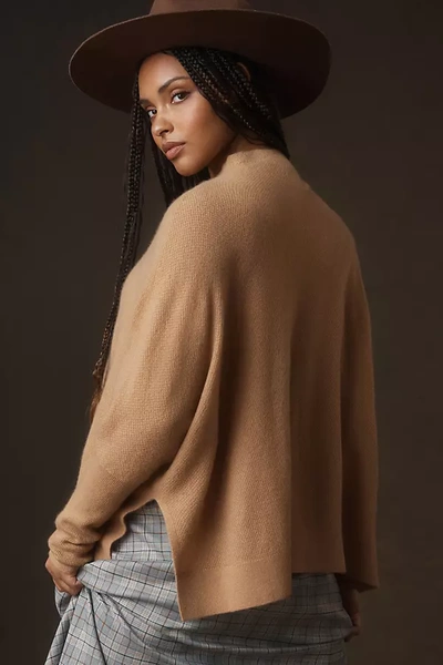 Maeve The Shea Oversized Boxy Cashmere Sweater By  In Yellow