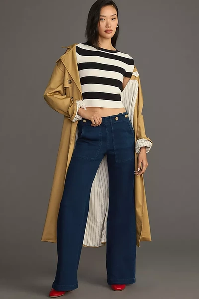 Pilcro The Kit High-rise Wide-leg Utility Trouser Jeans By  In Blue