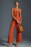 Maeve The Portside Button-front Jumpsuit By  In Orange