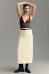 Maeve The Colette Corduroy Maxi Skirt By  In White