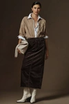 Maeve The Colette Corduroy Maxi Skirt By  In Brown
