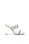 Schutz Arabella Glam Embellished Slide Sandal In Silver