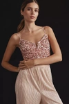By Anthropologie Sequin Bralette In Pink