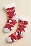 Anthropologie Sherpa Cozy Socks In Red