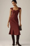 Maeve The Cecily Fit & Flare Sweetheart Dress By  In Brown