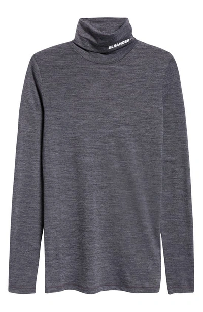 Jil Sander High-neck T-shirt In Dark_grey