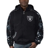 Starter Black Las Vegas Raiders Thursday Night Gridiron Full-zip Hoodie In Black