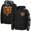 Starter Black Chicago Bears Thursday Night Gridiron Full-zip Hoodie In Black