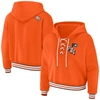 Wear By Erin Andrews Orange Philadelphia Flyers Lace-up Pullover Hoodie In Orange