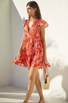 By Anthropologie The Shelbie Tiered Mini Dress In Multicolor
