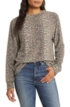 LOVEAPPELLA LOVEAPPELLA LEOPARD PRINT LONG SLEEVE HACCI KNIT TOP