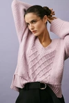 Maeve The Tillie V-neck Pullover Sweater By  In Purple