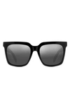 Maui Jim Rooftops 54mm Polarizedplus2® Square Sunglasses In Black