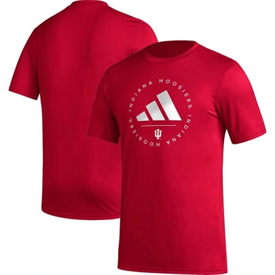 Adidas Originals Men's Adidas Red Louisville Cardinals Stripe Up Aeroready Pregame T-shirt In Crimson