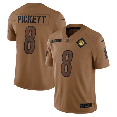Nike Kenny Pickett Pittsburgh Steelers Salute To Service  Men's Dri-fit Nfl Limited Jersey In Brown