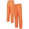 CONCEPTS SPORT CONCEPTS SPORT  ORANGE TAMPA BAY BUCCANEERS GAUGE THROWBACK ALLOVER PRINT KNIT PANTS