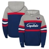 MITCHELL & NESS YOUTH MITCHELL & NESS GRAY WASHINGTON CAPITALS HEAD COACH PULLOVER HOODIE
