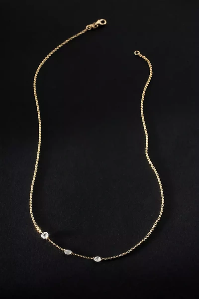 By Anthropologie Triple-diamond Chain Necklace In Gold