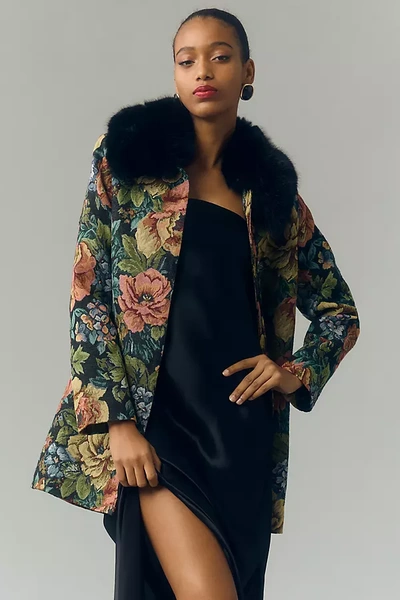 Unreal Fur Monarch Floral-pattern Jacket In Multicolor