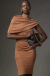 Black Halo Eleanor Popover Ruched Body-con Dress In Brown