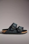 Birkenstock Arizona Big Buckle Shearling Sandals In Black