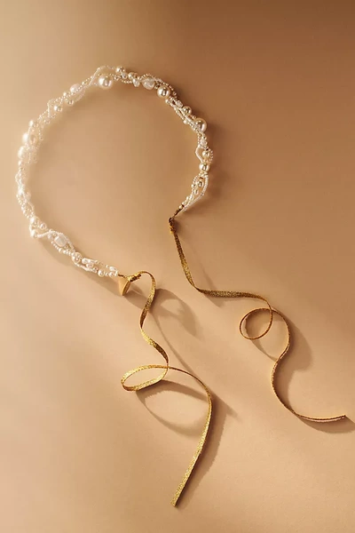 Twigs & Honey Opulent Twisted Freshwater Pearl Halo In White