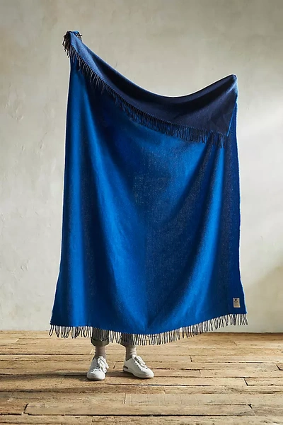 Terrain Twilight Merino Wool Throw In Blue